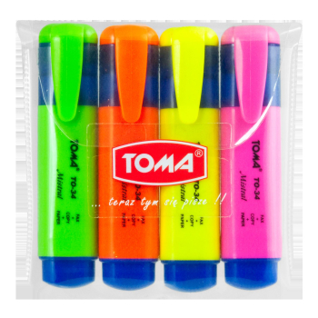 Zakreślacze tekstu MISTRAL TO-334 4 sztuki